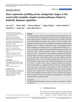 Publications Files/2018 Leal Et Al Leptidea Diapause Transcriptomics.Pdf