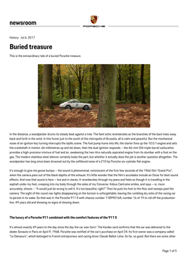 Buried Treasure This Is the Extraordinary Tale of a Buried Porsche Treasure