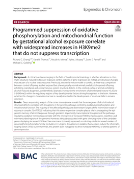 Programmed Suppression of Oxidative Phosphorylation and Mitochondrial