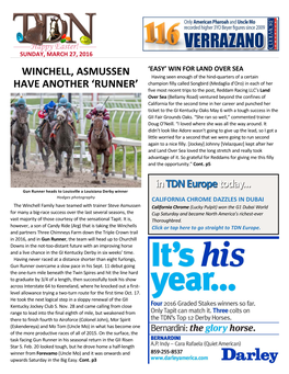 Winchell, Asmussen Have Another 'Runner'