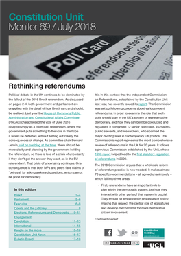 Constitution Unit Monitor 69 / July 2018