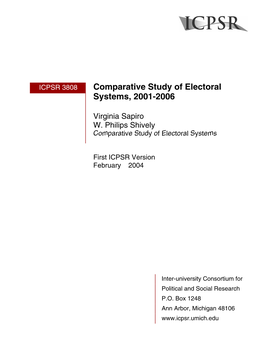 Comparative Study of Electoral Systems, 2001-2006