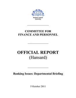 OFFICIAL REPORT (Hansard)