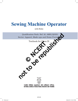 Sewing Machine Operator (Job Role)