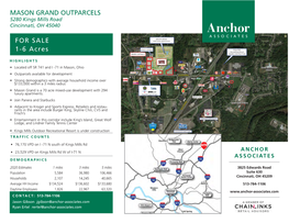 MASON GRAND OUTPARCELS for SALE 1-6 Acres