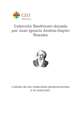Beethoven Donada Por Juan Ignacio Andres-Gayón Rosales