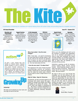 Autismup Newsletter Issue 3