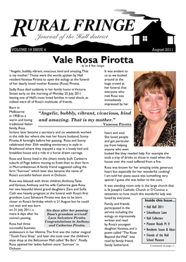 Vale Rosa Pirotta by Lee & Peter Corrigan “Angelic, Bubbly, Vibrant, Vivacious, Kind and Amazing