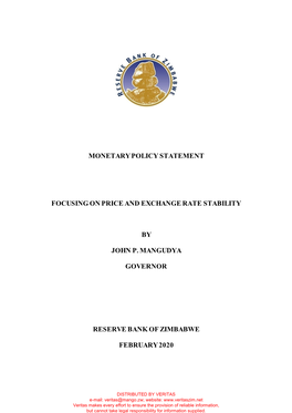 Monetary Policy Statement