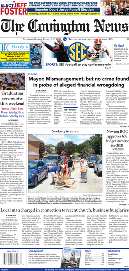 Mayor: Mismanagement, but No Crime Found in Probe of Alleged Financial