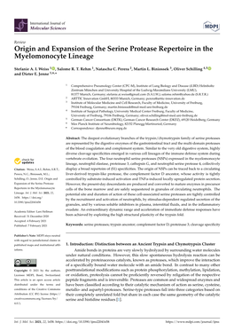 Origin and Expansion of the Serine Protease Repertoire in the Myelomonocyte Lineage