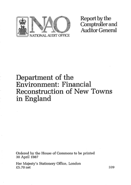 Financial Reconstruction of New Towns in England