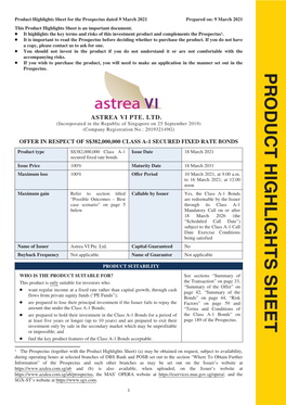 Astrea VI Prospectus Dated 9 March 2021