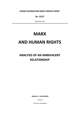 Marx and Human Rights