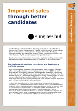 Improved Sales Through Better Candidates