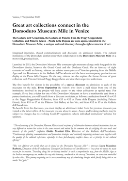 Great Art Collections Connect in the Dorsoduro Museum Mile in Venice