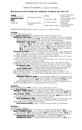 Tattersalls July Sale 2005