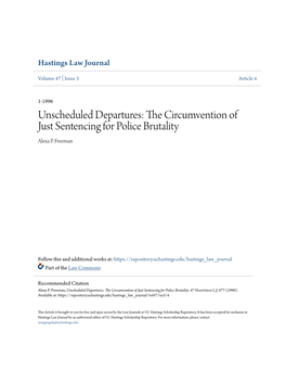 The Circumvention of Just Sentencing for Police Brutality, 47 Hastings L.J