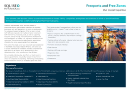 Freeports and Free Zones Our Global Expertise