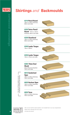 Skirtings and Backmoulds Softwood Mouldings