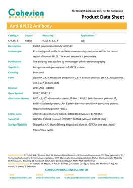 Product Data Sheet