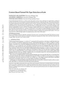 Content-Based Textual File Type Detection at Scale