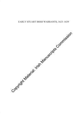 Copyright Material: Irish Manuscripts Commission