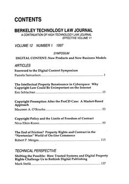 Contents Berkeley Technology Law