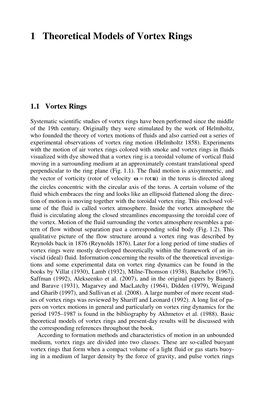 1 Theoretical Models of Vortex Rings