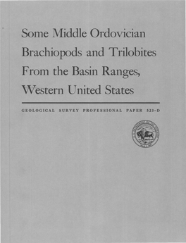 Some Middle Ordovician Brachiopods and Trilobites from the Basin Ranges, Western United States