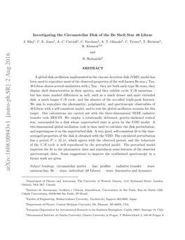 Investigating the Circumstellar Disk of the Be Shell Star 48 Librae