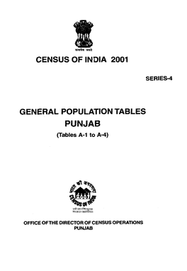 General Population Tables , Series-4, Punjab