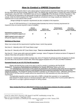 How to Conduct a GMDSS Inspection