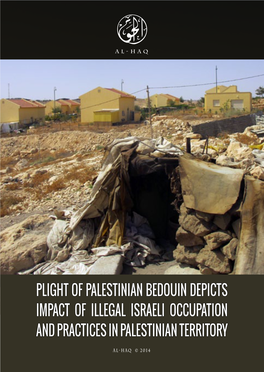 Plight of Palestinian Bedouin Depicts Impact of Illegal Israeli Occupation and Practices in Palestinian Territory