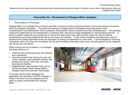 Intervention 9A – Development of Glasgow Metro Strategies