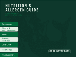 Nutrition & Allergen Guide