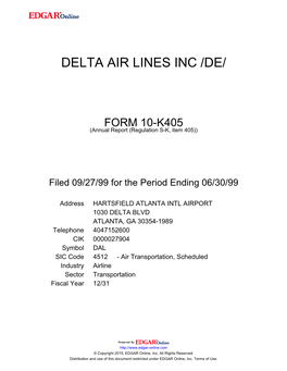 Delta Air Lines Inc /De