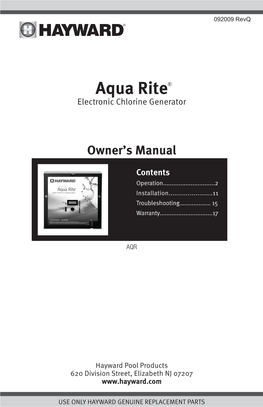 AQR Owner's Manual