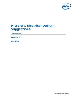 Microatx Electrical Design Suggestions Design Guide