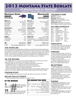 MSU-Monmouth Game Notes