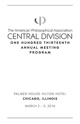 APA Central Division 2016 Meeting Program