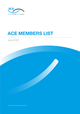 ACE MEMBERS LIST June 2020