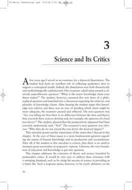 Chapter 3. Science and Its Critics
