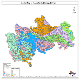 Aquifer Map of Sagara Taluk, Shimoga District ´ 1:91,000