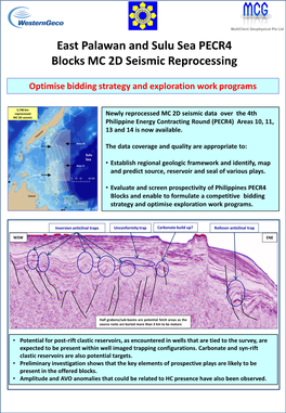 East Palawan and Sulu Sea PECR4 Blocks MC 2D Seismic Reprocessing