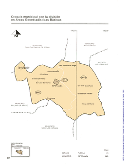 Croquis Municipal Con La División En Areas Geoestadísticas Básicas