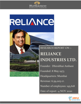 Report on Reliance Industries