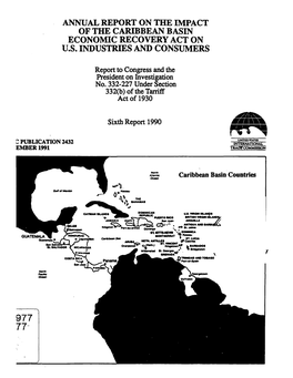 Annual Report on the Impact of the Carribean Basin Economic