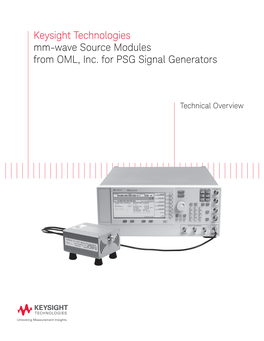 Mm-Wave Source Modules from OML, Inc. for PSG Signal Generators