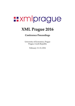 XML Prague 2016